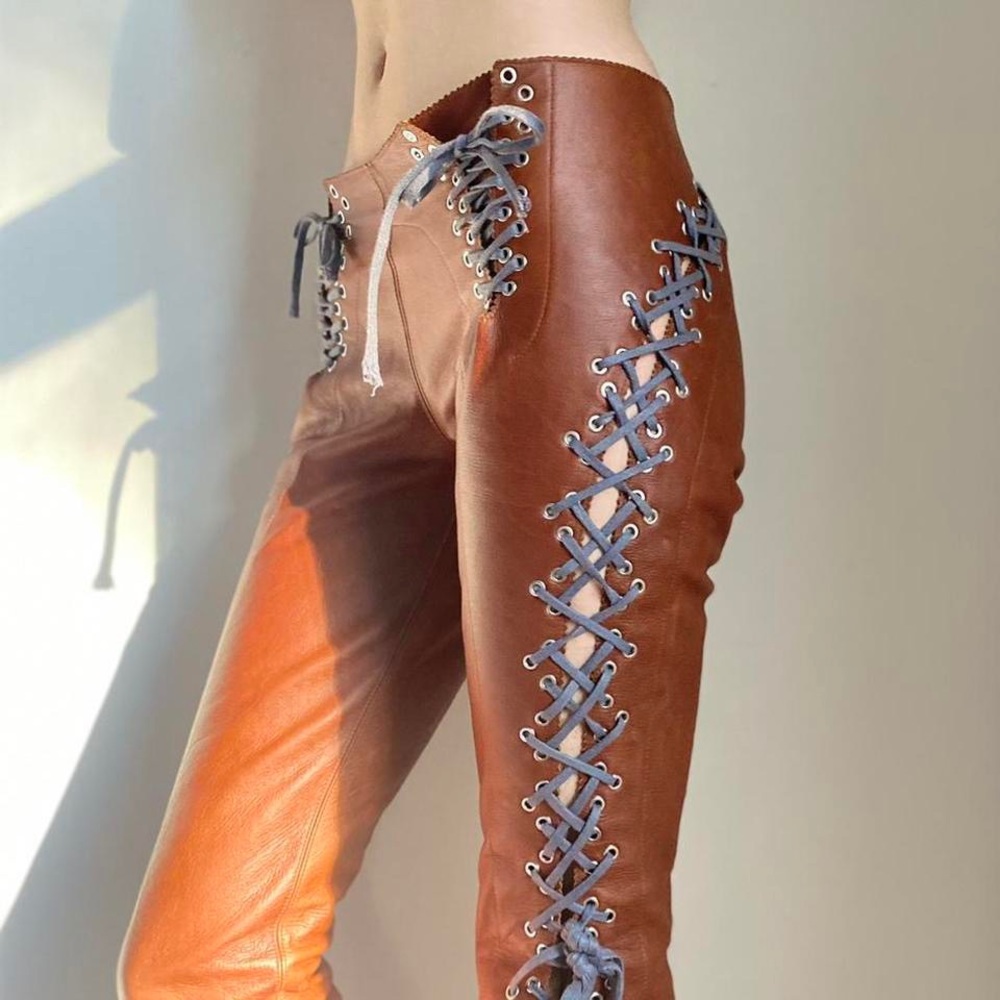 Charlotte Knowles Bullitt leather pants